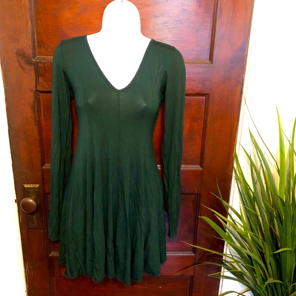 Forever 21 Midi Dress Emerald Green